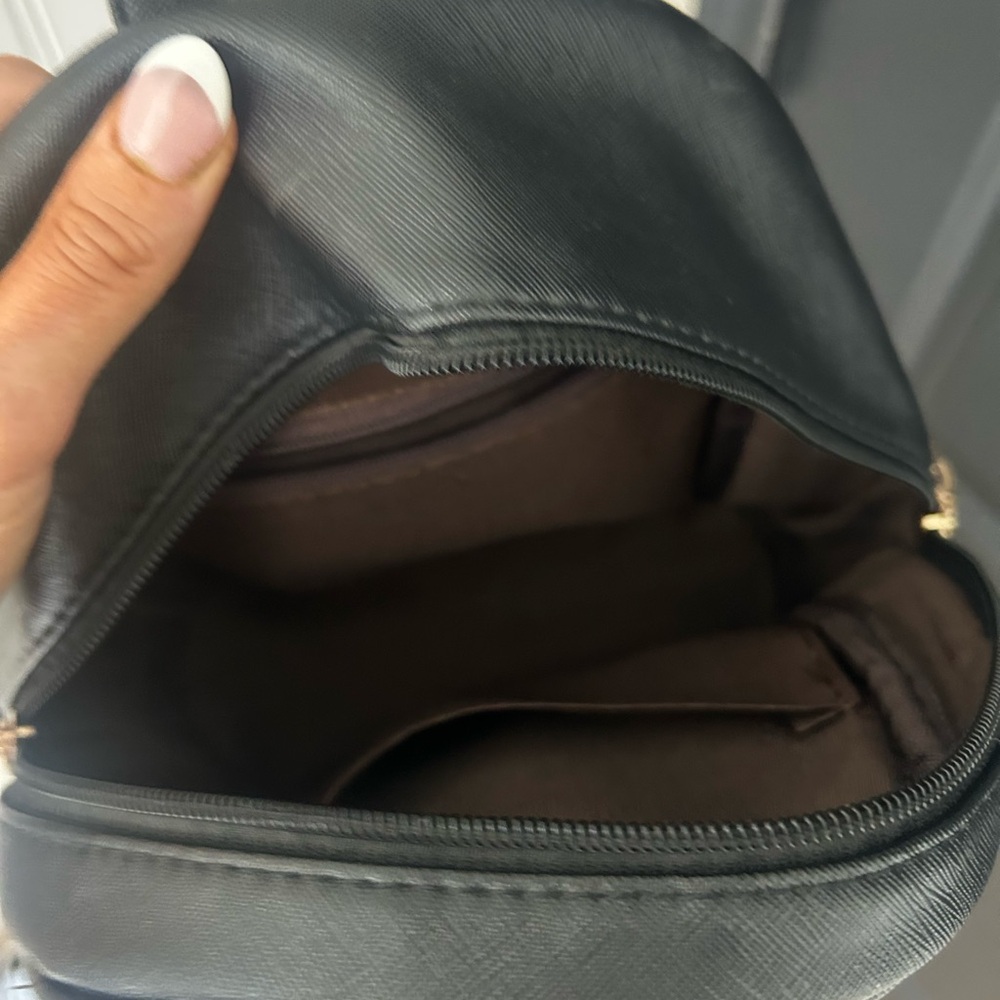 Black Mini Backpack with Bow Accent - Picture 7 of 9